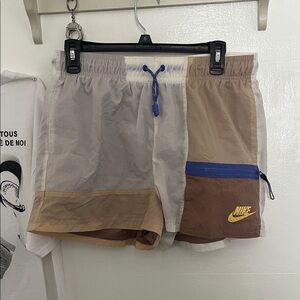 Nike Multicolor Shorts with Blue Zipper